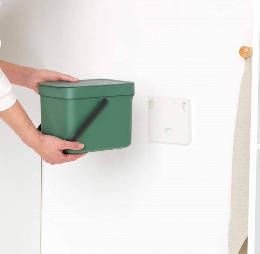Bin for organic waste, BRABANTIA SORT & GO WASTE BIN, 6 L, Green in the group Storage / Cleaning and waste sorting / Waste sorting at SmartaSaker.se (42762)