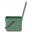 Bin for organic waste, BRABANTIA SORT & GO WASTE BIN, 6 L, Green