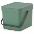 Bin for organic waste, BRABANTIA SORT & GO WASTE BIN, 6 L, Green