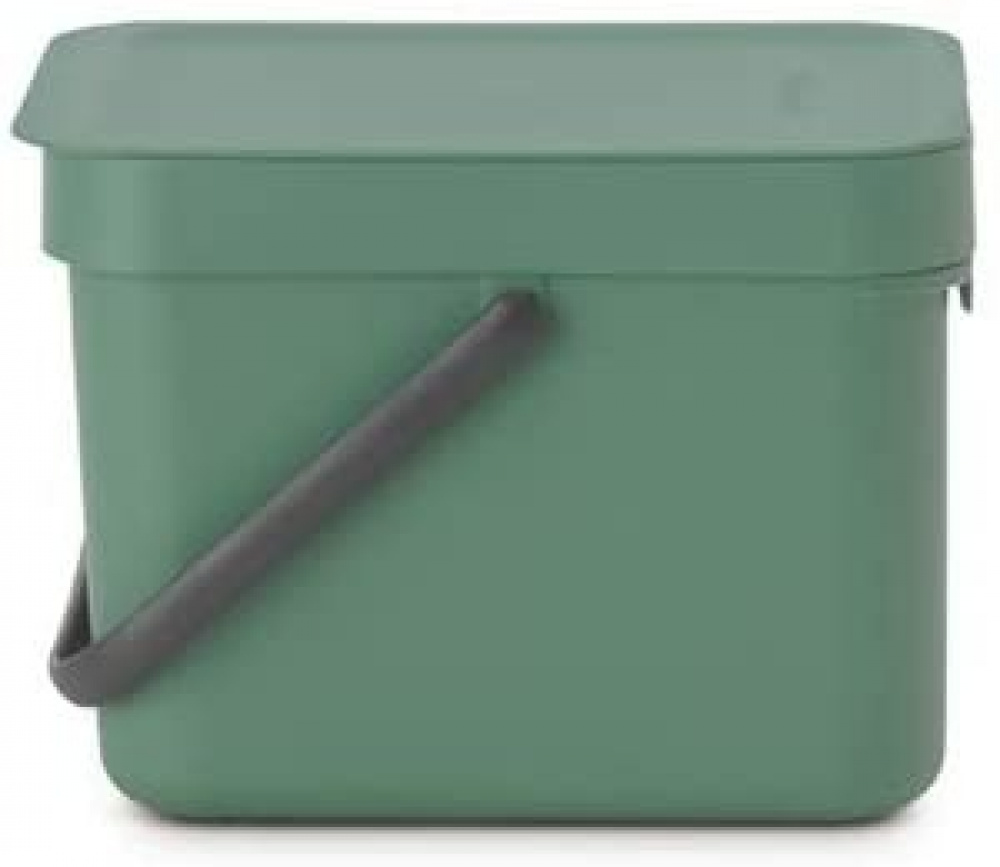 Bin for organic waste, BRABANTIA SORT & GO WASTE BIN, 6 L, Green in the group Storage / Cleaning and waste sorting / Waste sorting at SmartaSaker.se (42762)