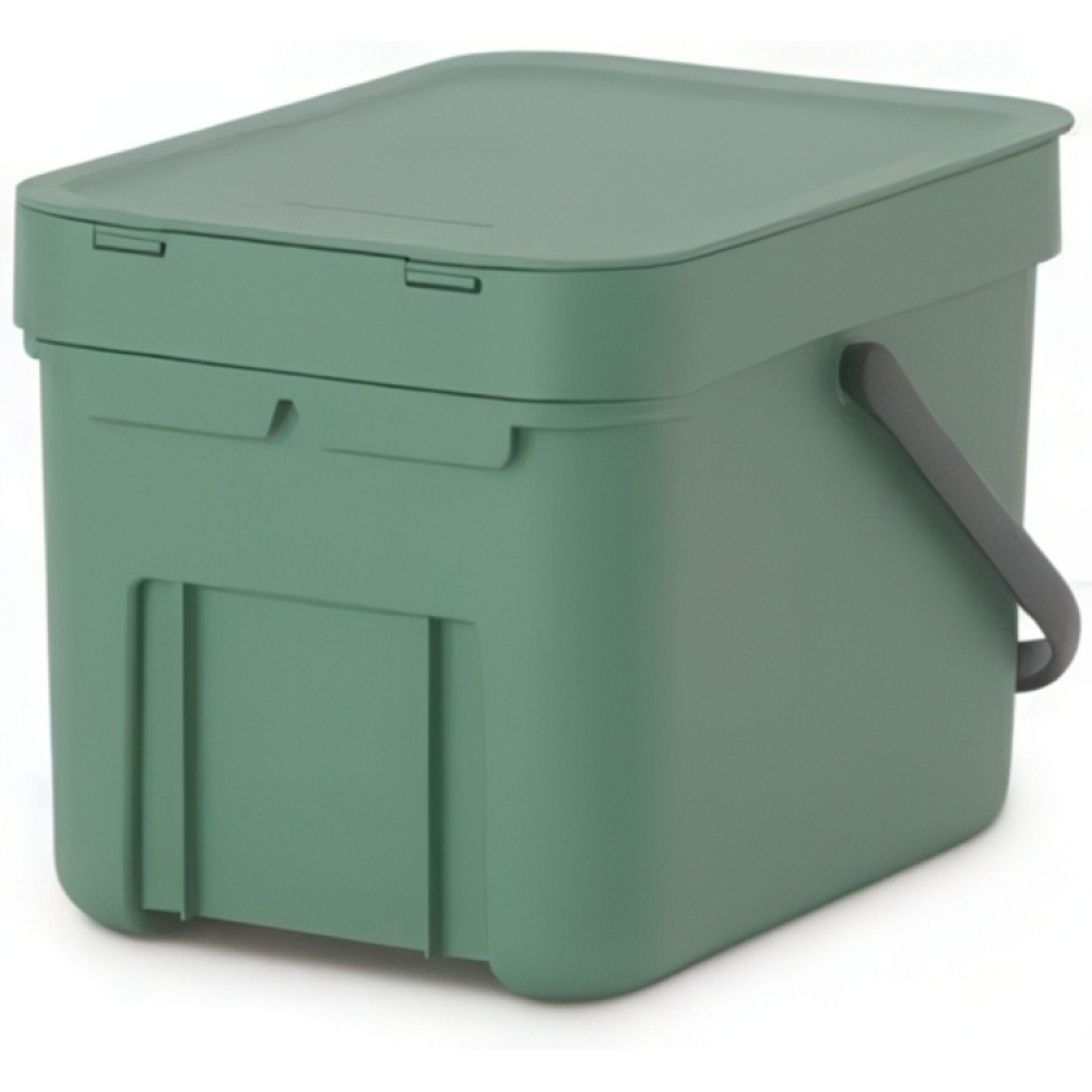 Bin for organic waste, BRABANTIA SORT & GO WASTE BIN, 6 L, Green in the group Storage / Cleaning and waste sorting / Waste sorting at SmartaSaker.se (42762)