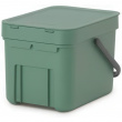Bin for organic waste, BRABANTIA SORT & GO WASTE BIN, 6 L, Green