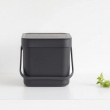 Bin for organic waste, BRABANTIA SORT & GO WASTE BIN, 6 L, Dark Grey Bin for organic waste, BRABANTIA SORT & GO WASTE BIN, 6 L, Dark Grey