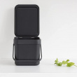 Bin for organic waste, BRABANTIA SORT & GO WASTE BIN, 6 L, Dark Grey Bin for organic waste, BRABANTIA SORT & GO WASTE BIN, 6 L, Dark Grey