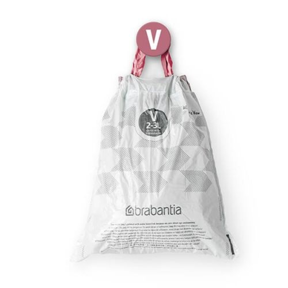 Caddy Liners, 2-3 L Set of 10, BRABANTIA BIN LINERS CODE V, White in the group Storage / Cleaning and waste sorting / Waste sorting at SmartaSaker.se (42767)