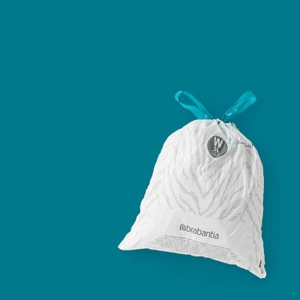 Caddy Liners, 5 L Set of 10, BRABANTIA BIN LINERS CODE W, White in the group Storage / Cleaning and waste sorting / Waste sorting at SmartaSaker.se (42768)