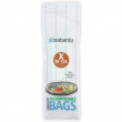Caddy Liners, Compostable, 10 -12 L Set of 10, BRABANTIA BIN LINERS CODE X, White Caddy Liners, Compostable, 10 -12 L Set of 10, BRABANTIA BIN LINERS CODE X, White