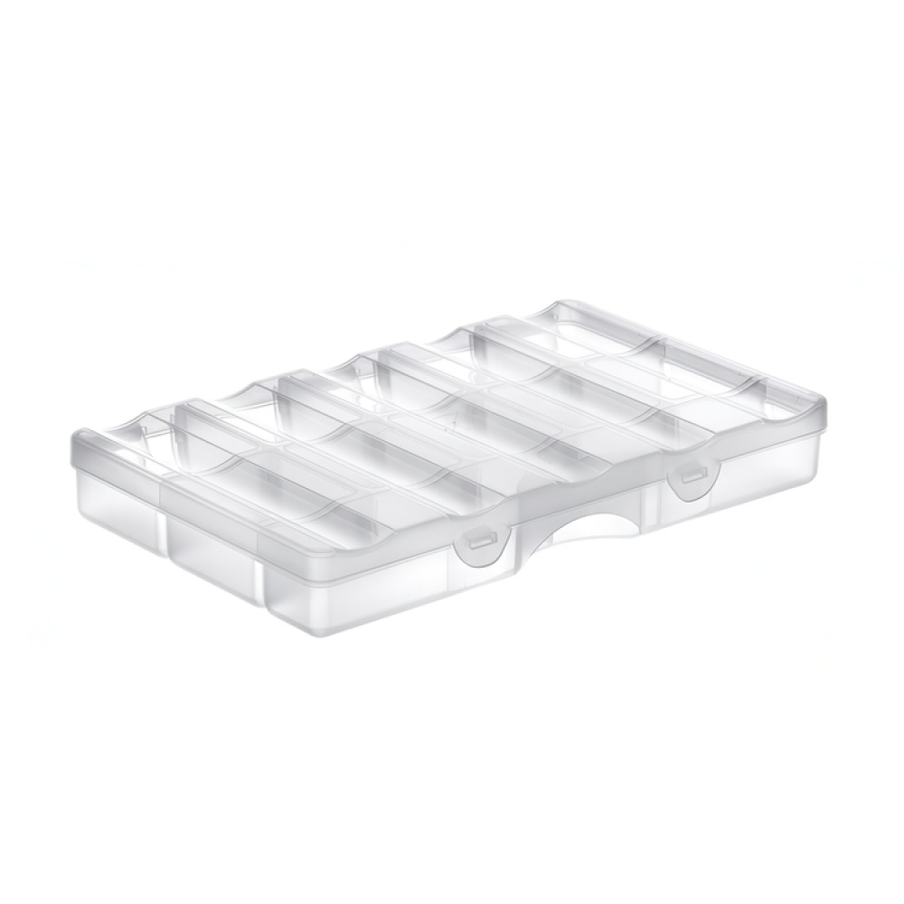 Box with lid, 12 Compartments, SMARTSTORE ORGANIZER SMALL, 25 x 16 x H4 cm, Clear in the group Storage / Storage boxes / Mini organizers / Boxes at SmartaSaker.se (42774)