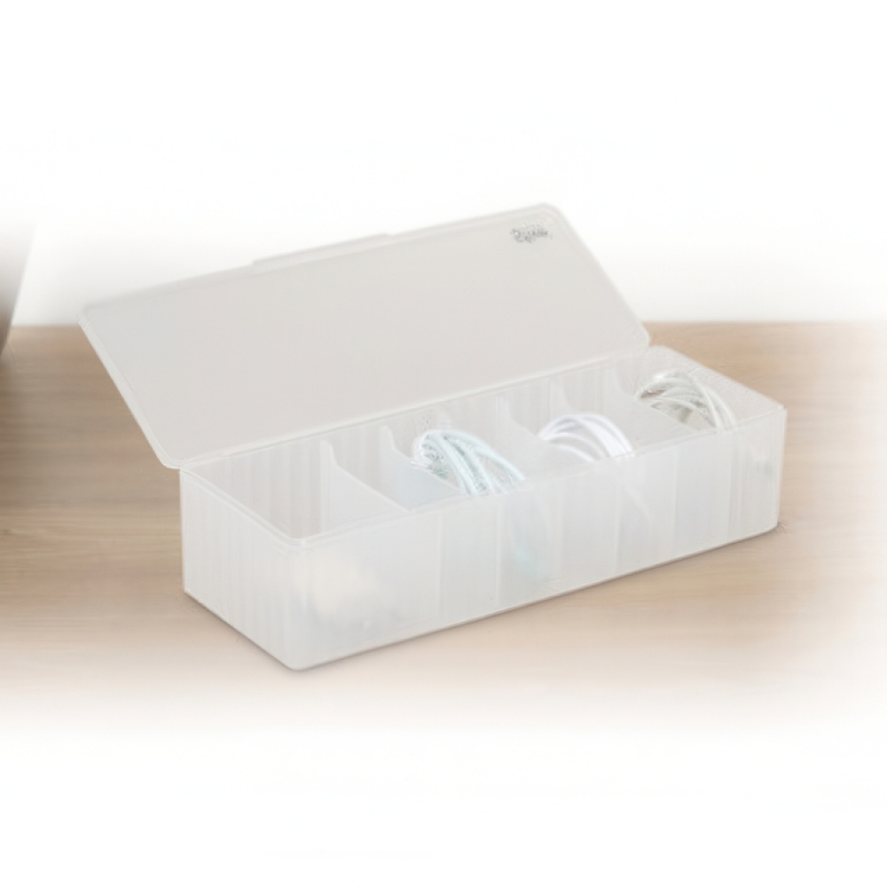 Box with lid, 7 Compartments, CORD STORAGE BOX, 27,5 x 10 x H 6,5 cm in the group Storage / Storage boxes at SmartaSaker.se (42777)