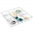 Organiser Tray, 7 SECTION, 34,3 x 33 x H 5,7 cm, Clear
