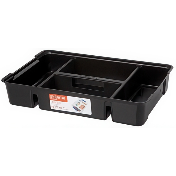 Insert organizer with handle, SISTEMA LARGE UTILITY TRAY, 47,5 x 30 x H 9 cm, Black in the group Storage / Storage boxes at SmartaSaker.se (42779)