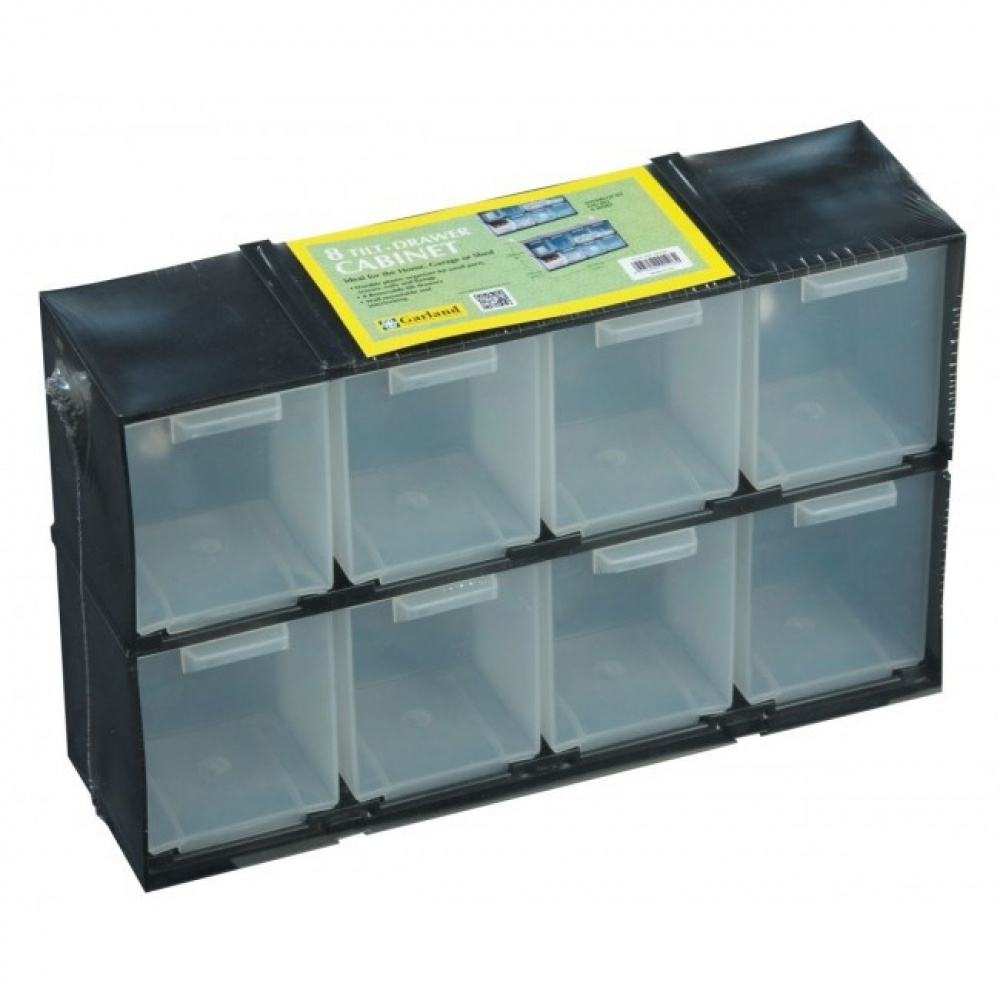 Cabinet with 8 tilting drawers, TILT DRAWER CABINET, 32,5 x 9 x H 20,8 cm, Garland, Grey in the group Storage / Storage room and garage at SmartaSaker.se (42789)