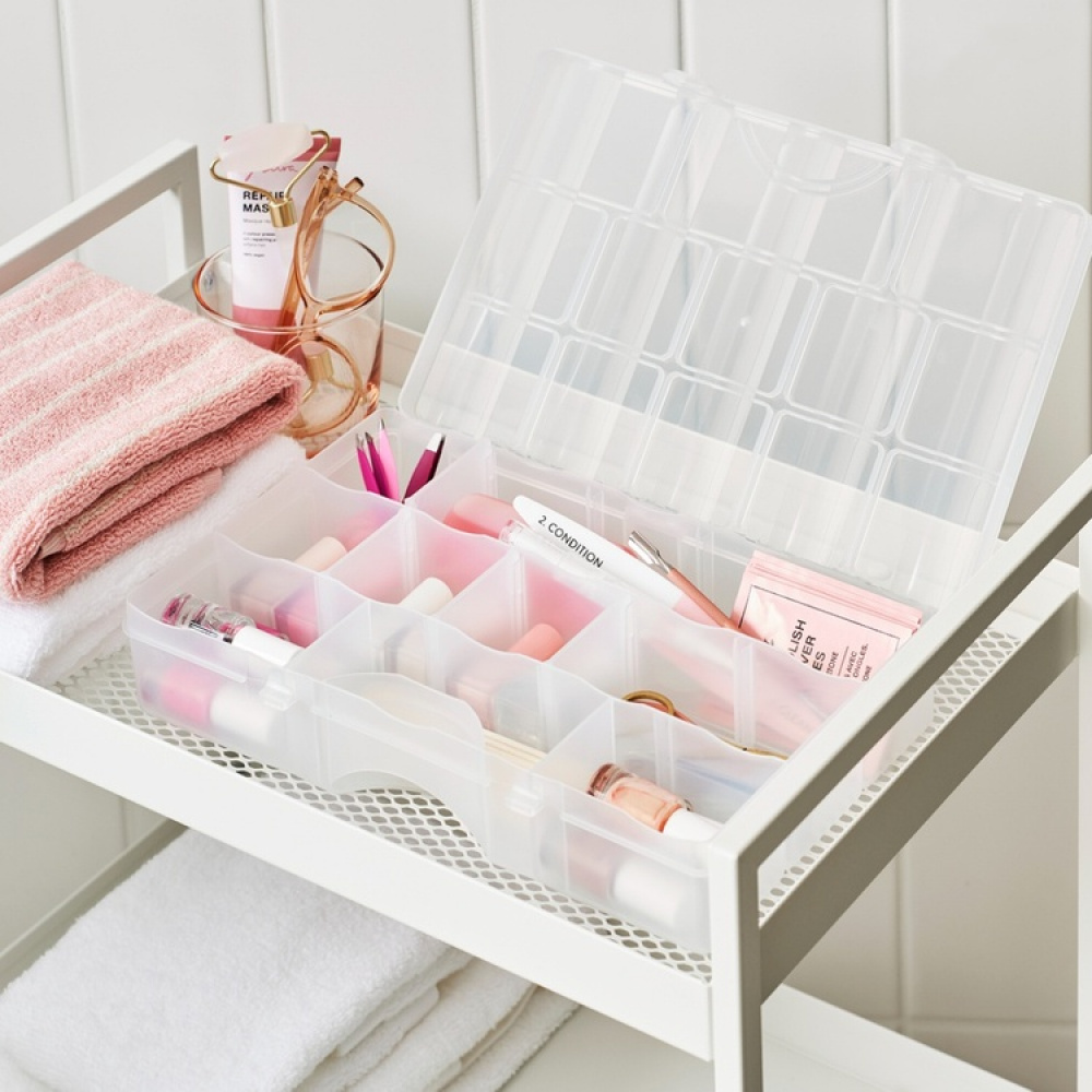 Box with lid, 13 Compartments, SMARTSTORE ORGANIZER MEDIUM, 29 x 19 x H6 cm in the group Storage / Storage boxes / Mini organizers / Boxes at SmartaSaker.se (42790)