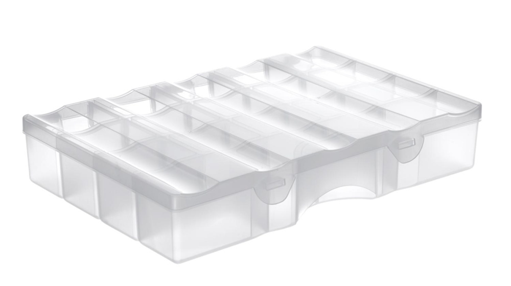 Box with lid, 19 Compartments, SMARTSTORE ORGANIZER LARGE, 38 x 27 x H7cm, Clear in the group Storage / Storage boxes / Mini organizers / Boxes at SmartaSaker.se (42792)