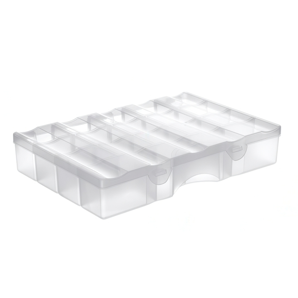 Box with lid, 19 Compartments, SMARTSTORE ORGANIZER LARGE, 38 x 27 x H7cm, Clear in the group Storage / Storage boxes / Mini organizers / Boxes at SmartaSaker.se (42792)