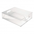 Stackable storage box with divider and handle, KITCHEN BINZ, 30,5 x 36,8 x H10,2 cm, Clear Stackable storage box with divider and handle, KITCHEN BINZ, 30,5 x 36,8 x H10,2 cm, Clear