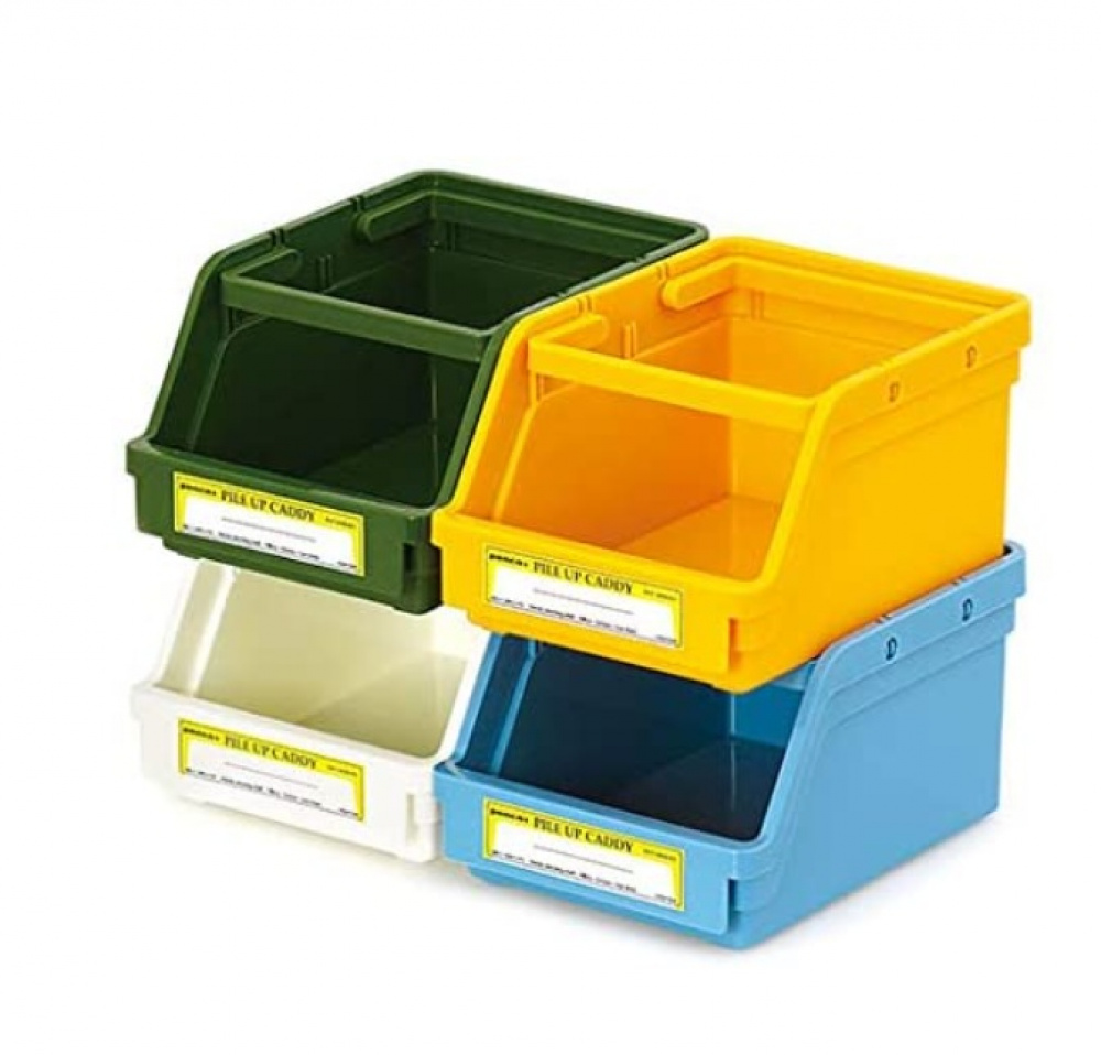 Stackable basket, Open front, PENCO PILE UP CADDY, 18 x 13 x H 9,5 cm, Dark Blue in the group Storage / Storage boxes at SmartaSaker.se (42801-mrkbl)