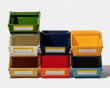 Stackable basket, Open front, PENCO PILE UP CADDY, 18 x 13 x H 9,5 cm, Dark Blue