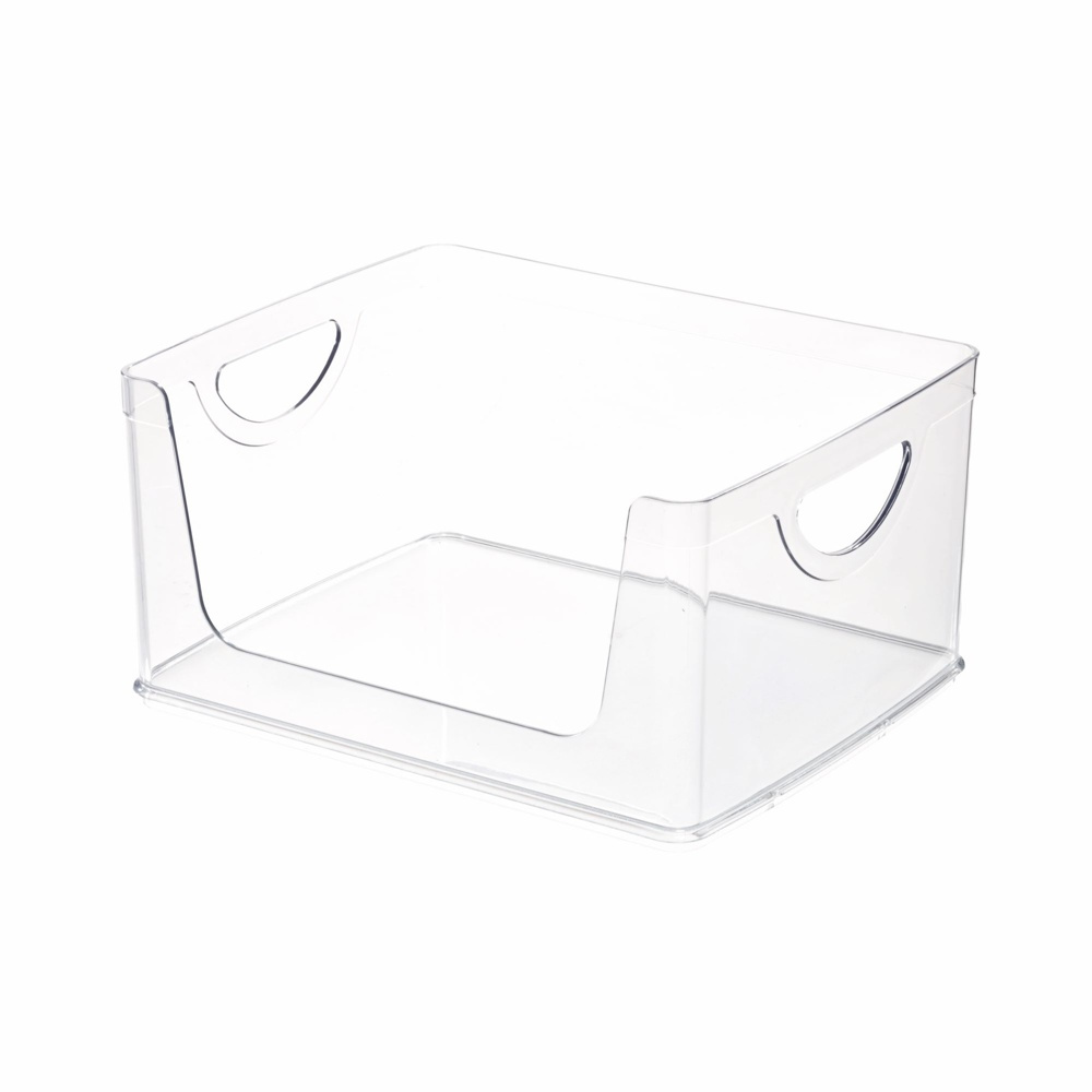 Pantry basket, RPET CABINET OPEN FRONT BIN, 25,4 x 20,3 x H 12,7 cm, Transparent in the group Storage / Kitchen storage / Kitchen cabinet organizers at SmartaSaker.se (42802)