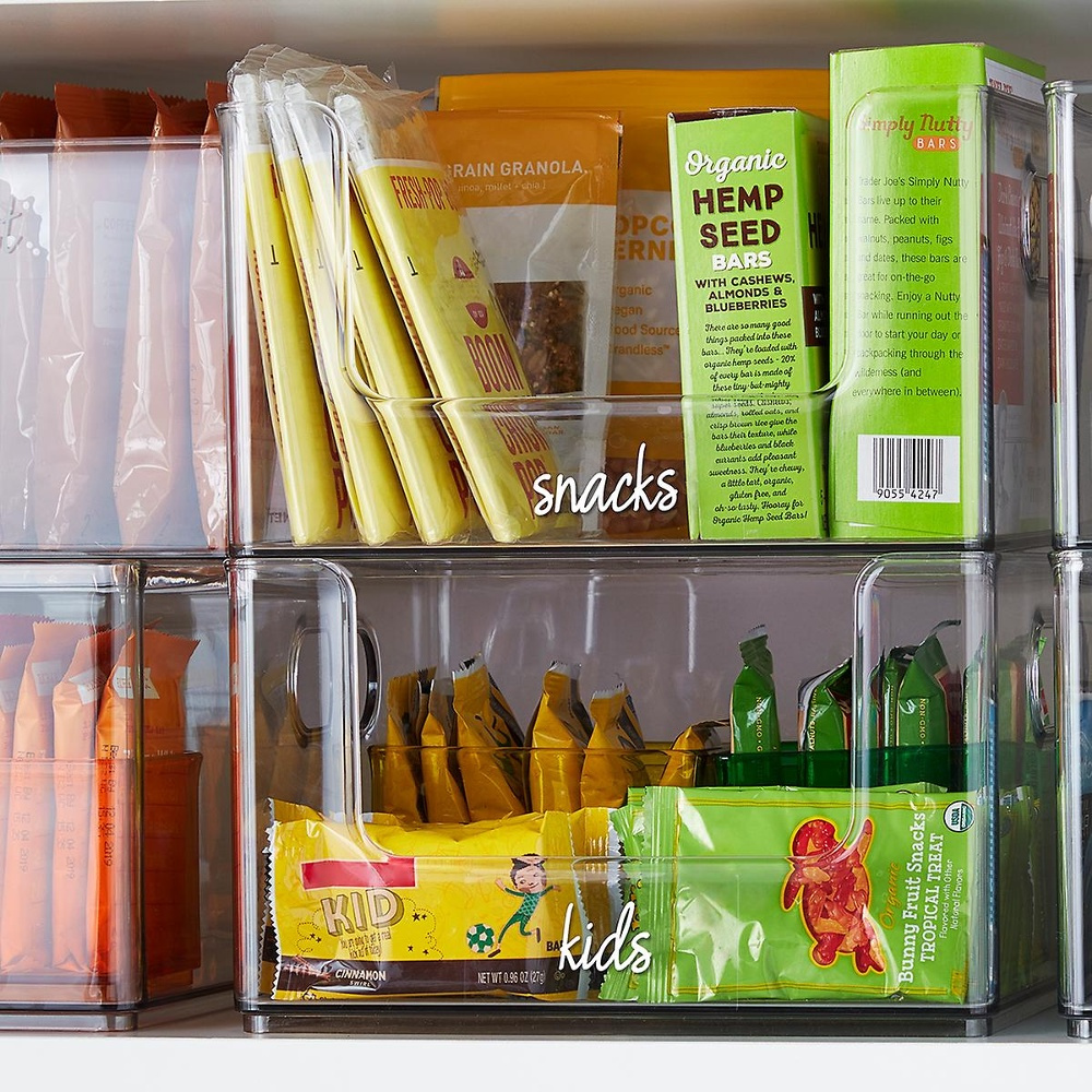 Pantry basket, THE HOME EDIT OPEN FRONT STACKING BIN, 25,4 x 25,4x H 15,2 cm, Transparent in the group Storage / Storage boxes at SmartaSaker.se (42803)