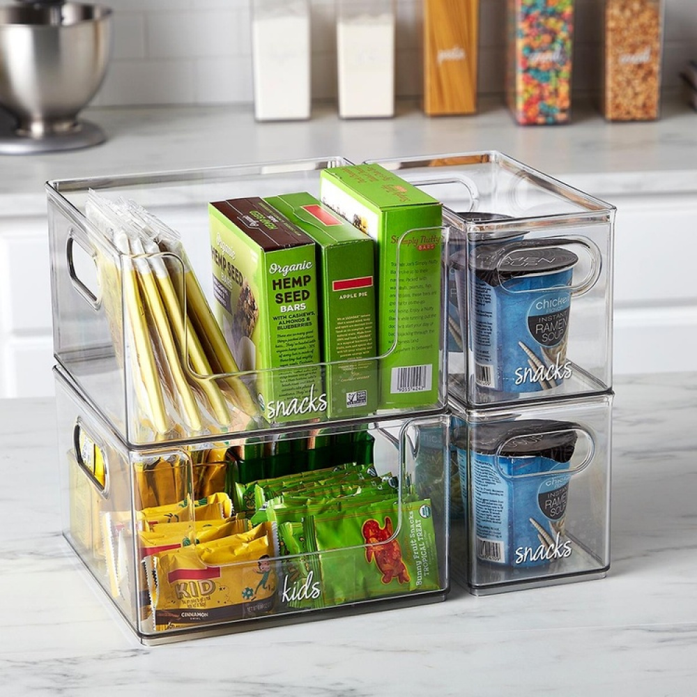 Pantry basket, THE HOME EDIT OPEN FRONT STACKING BIN, 25,4 x 25,4x H 15,2 cm, Transparent in the group Storage / Storage boxes at SmartaSaker.se (42803)