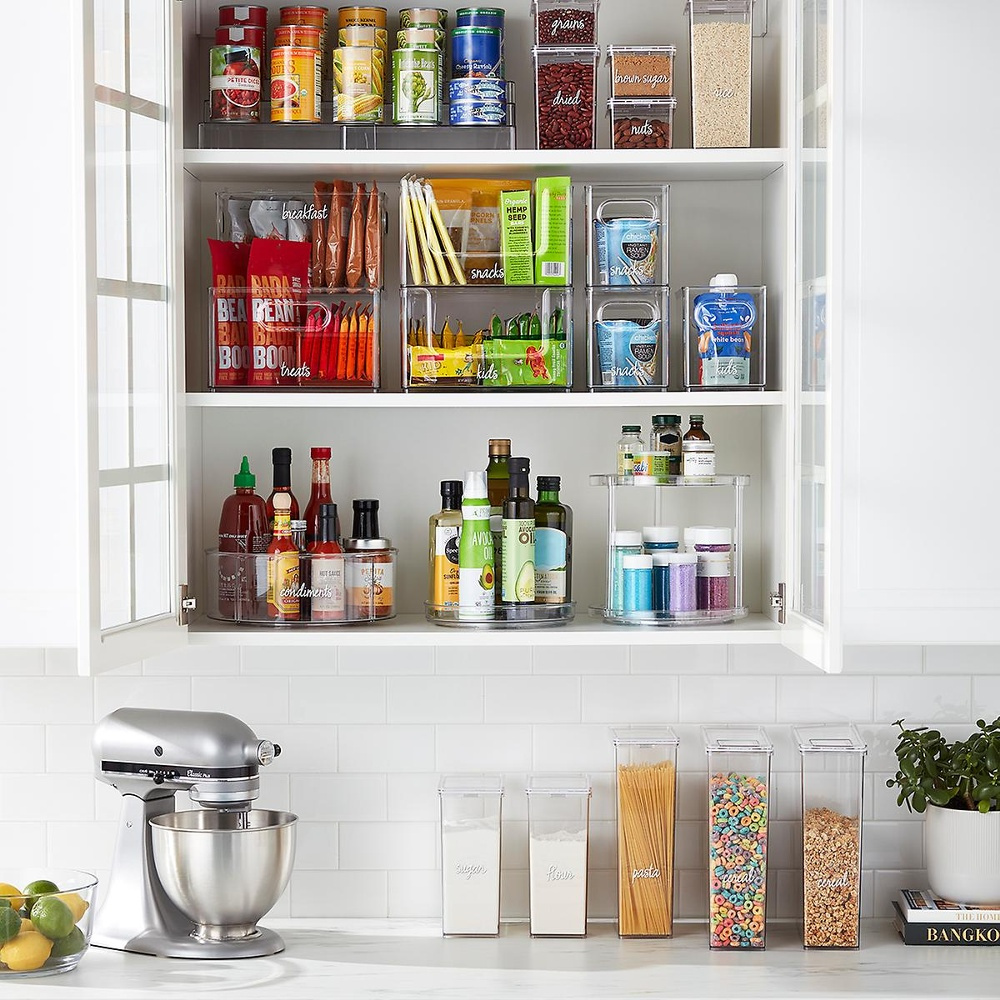 Pantry basket, THE HOME EDIT OPEN FRONT STACKING BIN, 25,4 x 25,4x H 15,2 cm, Transparent in the group Storage / Storage boxes at SmartaSaker.se (42803)