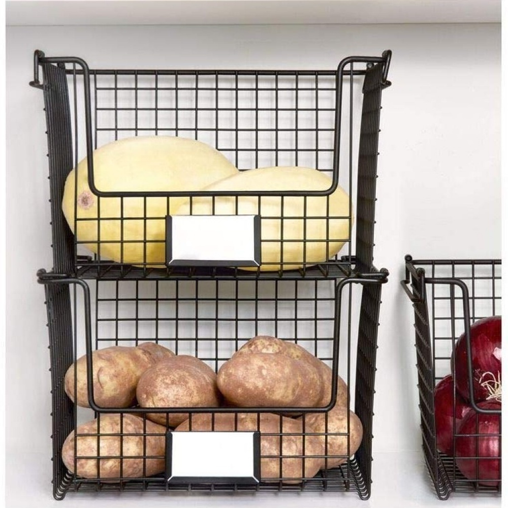 Stackable Metal Basket, CLASSICO LARGE,,30,5 x 25,4 x H 20,3 cm,Black in the group Storage / Kitchen storage / Kitchen cabinet organizers at SmartaSaker.se (42804)