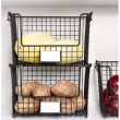 Stackable Metal Basket, CLASSICO LARGE,,30,5 x 25,4 x H 20,3 cm,Black