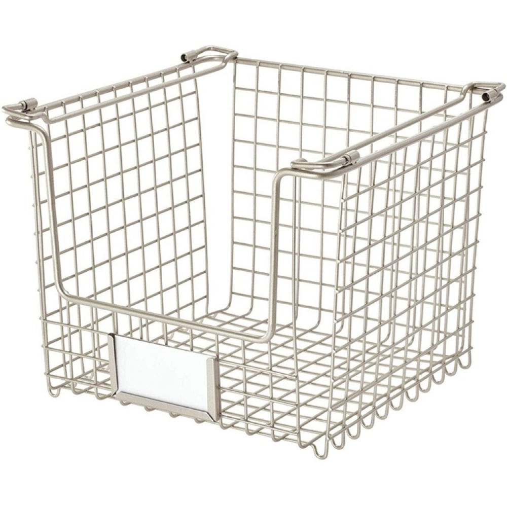 Stackable Metal Basket, CLASSICO MEDIUM, 26 x 25,4 x H 20,5 cm, Satin in the group Storage / Kitchen storage / Kitchen cabinet organizers at SmartaSaker.se (42805)