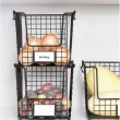 Stackable Metal Basket, CLASSICO SMALL, 21,6 x 25,4 x H 20,3 cm, Black