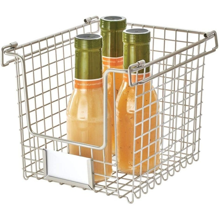 Stackable Metal Basket, CLASSICO SMALL, 22 x 25,4 x H 20,5 cm, Satin in the group Storage / Kitchen storage / Kitchen cabinet organizers at SmartaSaker.se (42807)