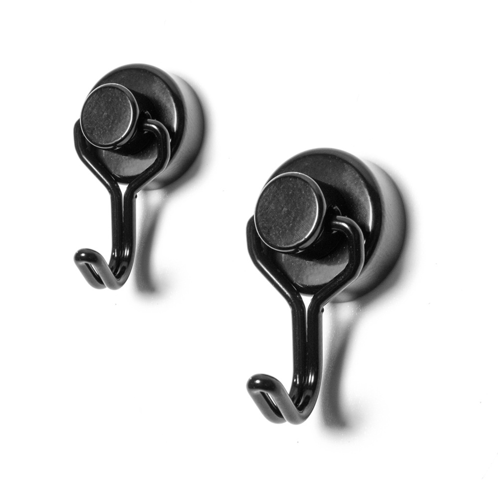 Strong Magnetic swivel hooks, Set of 3, MINI TWISTER, Ø 1,5 x 2,7 cm, Black in the group Storage / Magnets and adhesives / Magnetic Hooks at SmartaSaker.se (42808)