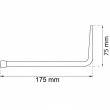 Ladder bracket / Utility hook, Straight, 17,5 cm, HABO, Silver Ladder bracket / Utility hook, Straight, 17,5 cm, HABO, Silver