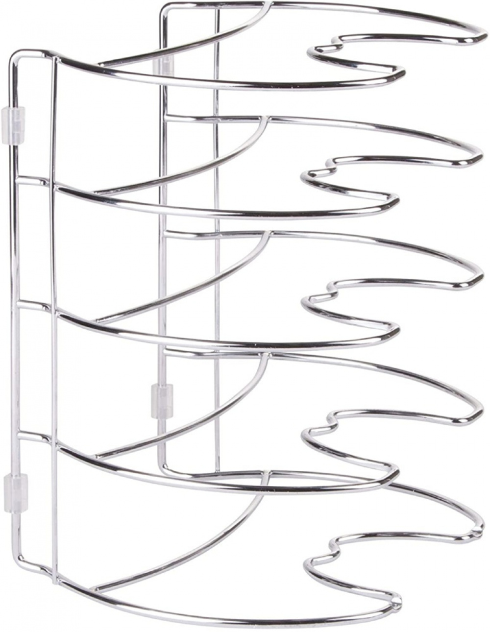 Skillet Organizer in Metal, Vertical, 4 Slots, CLASSICO, Chrome in the group Storage / Kitchen storage / Kitchen cabinet organizers at SmartaSaker.se (42814)
