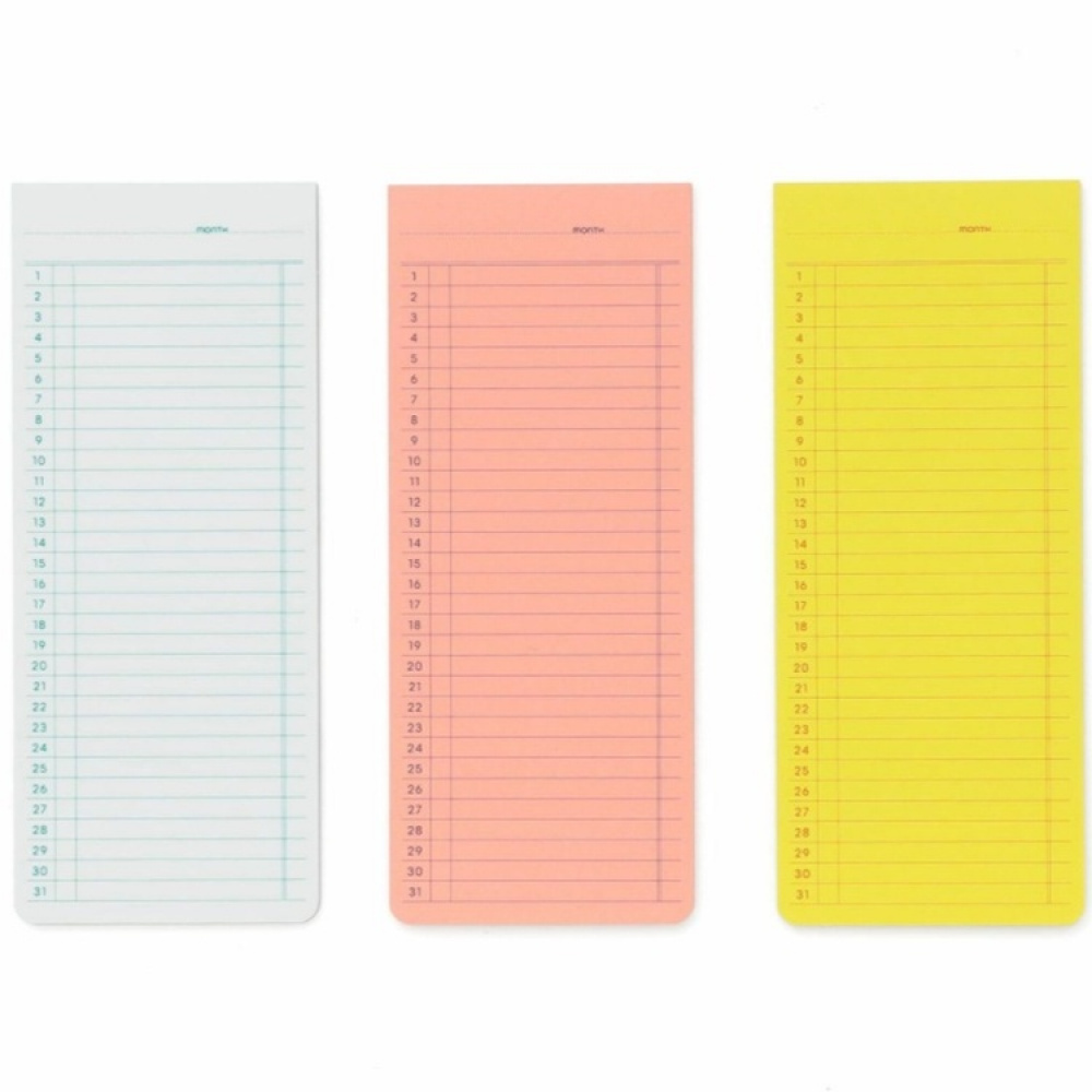 Memo Stickers, PENCO STICKY PAD MONTHLY, 7,4 x H 18 cm in the group Storage / Office supplies at SmartaSaker.se (42815)