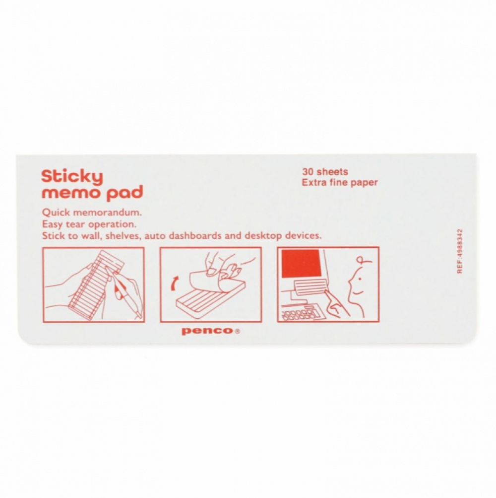 Memo Stickers, PENCO STICKY PAD WEEKLY, 18 x H7,4 cm, White in the group Storage / Office supplies at SmartaSaker.se (42816)
