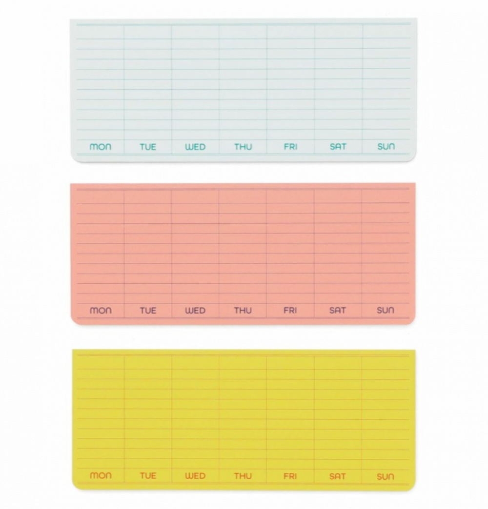 Memo Stickers, PENCO STICKY PAD WEEKLY, 18 x H7,4 cm, White in the group Storage / Office supplies at SmartaSaker.se (42816)