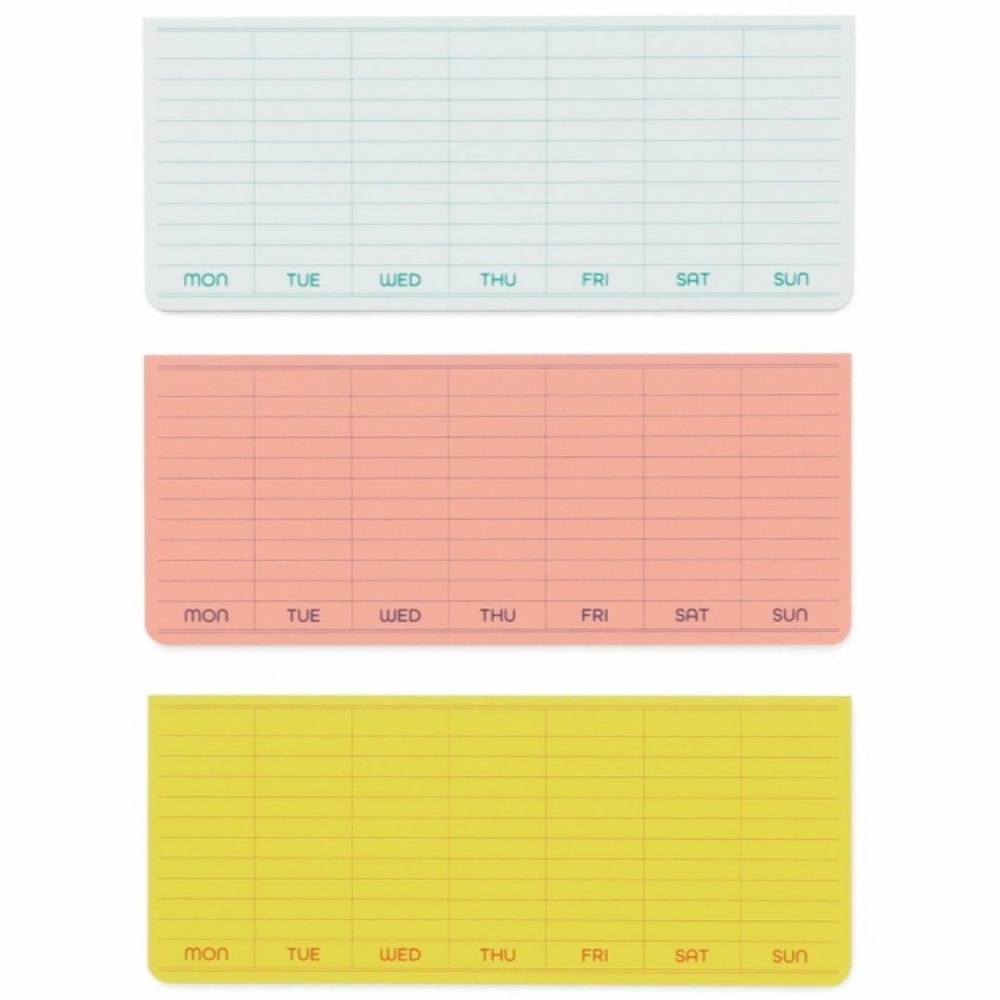 Memo Stickers, PENCO STICKY PAD WEEKLY, 18 x H7,4 cm, White in the group Storage / Office supplies at SmartaSaker.se (42816)