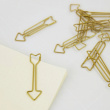 Large Paper Clips, ARROW, Set of 15, Monograph, 2,8 cm, Brass Large Paper Clips, ARROW, Set of 15, Monograph, 2,8 cm, Brass