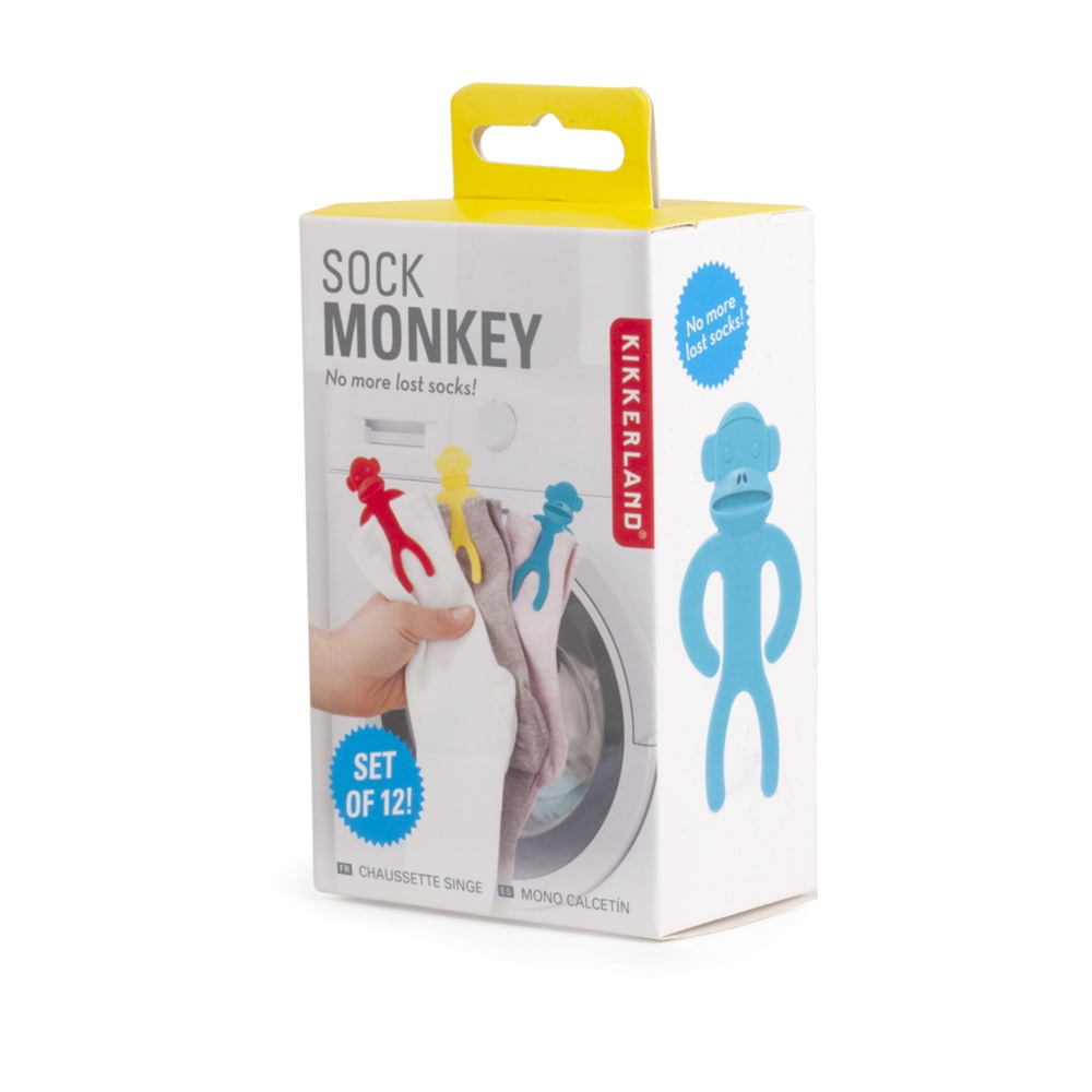 Sock sorters, SOCK MONKEY, 12 pieces, Kikkerland in the group Storage / Laundry and care at SmartaSaker.se (42825)