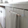 Kitchen Towel Hanger, Over Cabinet Door, TOSCA, Large, Yamazaki, White Kitchen Towel Hanger, Over Cabinet Door, TOSCA, Large, Yamazaki, White