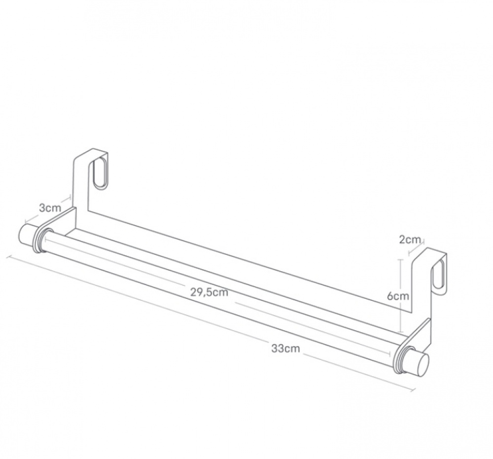 Kitchen Towel Hanger, Over Cabinet Door, TOSCA, Large, Yamazaki, White in the group Storage / Bedroom storage / Over door hooks at SmartaSaker.se (42842)