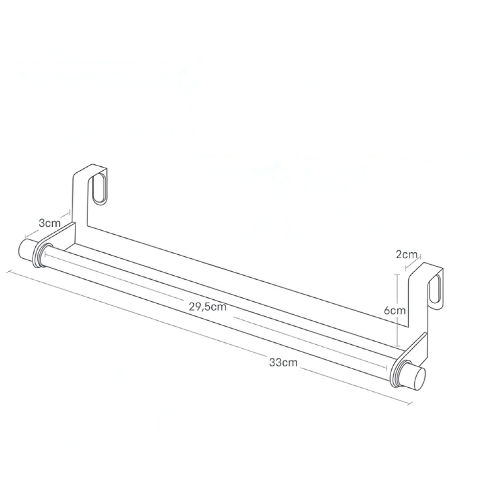 Kitchen Towel Hanger, Over Cabinet Door, TOSCA, Large, Yamazaki, White in the group Storage / Bedroom storage / Over door hooks at SmartaSaker.se (42842)