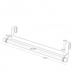 Kitchen Towel Hanger, Over Cabinet Door, TOSCA, Large, Yamazaki, White Kitchen Towel Hanger, Over Cabinet Door, TOSCA, Large, Yamazaki, White