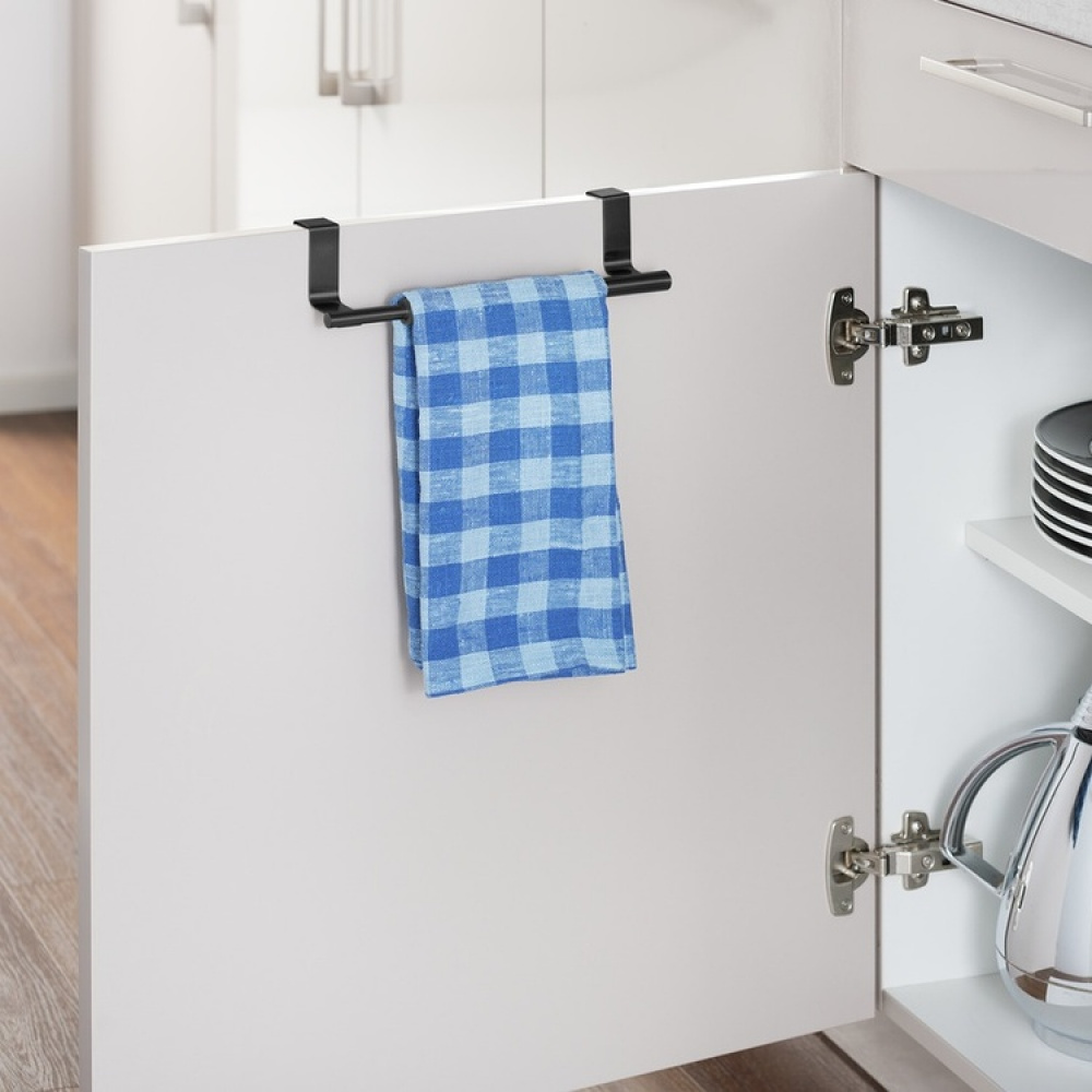 Rail / rack for towel, over cabinet door, LARGE TELESCOPIC RAIL, 36-60 cm, Black in the group Storage / Kitchen storage / Kitchen cabinet organizers at SmartaSaker.se (42844)
