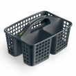 Cleaning basket with handle, 3 compartments, MERY, Grey Cleaning basket with handle, 3 compartments, MERY, Grey