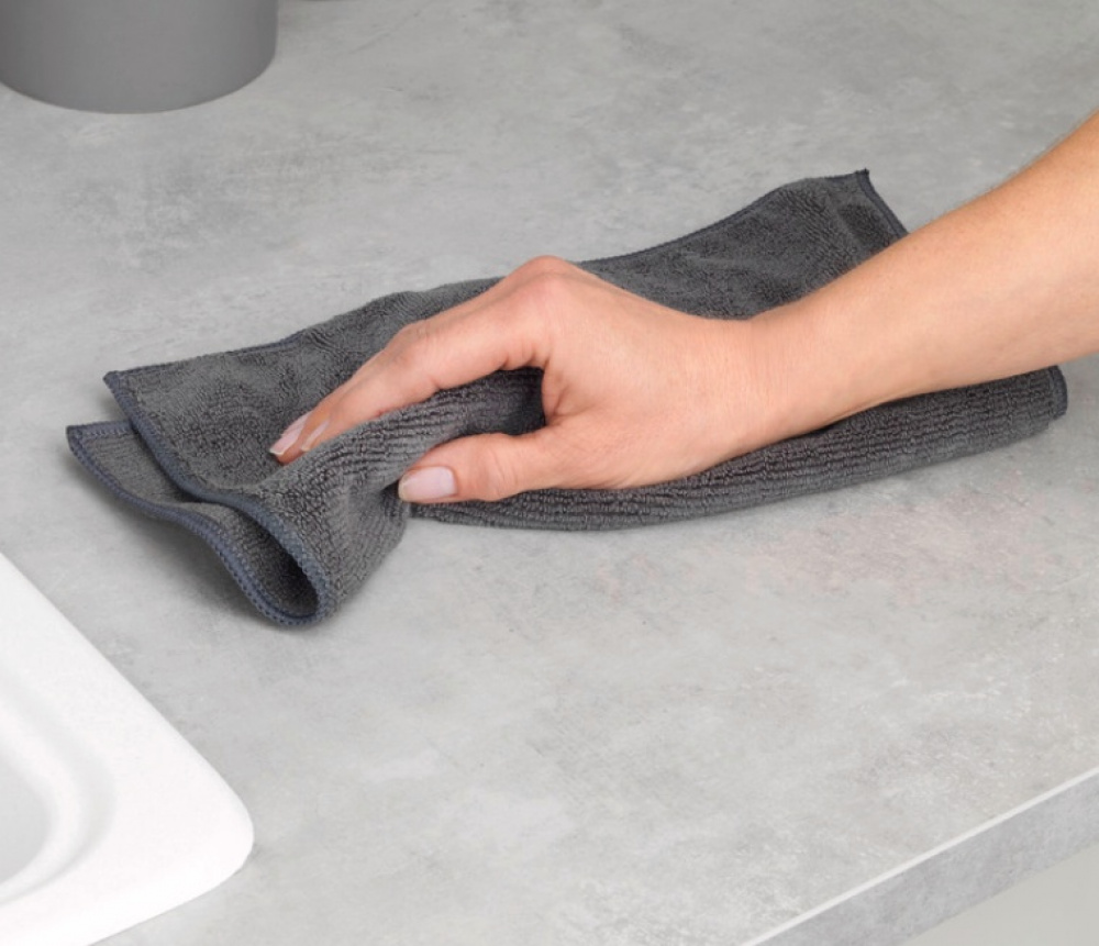 Cleaning cloths in microfiber, Set of 2, MIKROFASER MIKO, 30 x 30 cm, Grey / Blue in the group Storage / Cleaning and waste sorting / Cloths and brushes at SmartaSaker.se (42852)