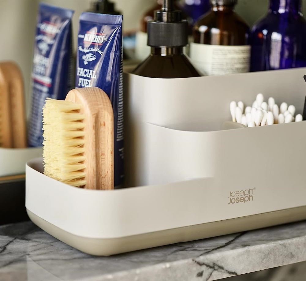 Bathroom Organiser, EASY STORE CADDY ECRU, 25 x 12 x H 11,6 cm, Joseph Joseph, Lifgt Grey in the group Storage / Bathroom storage at SmartaSaker.se (42856)