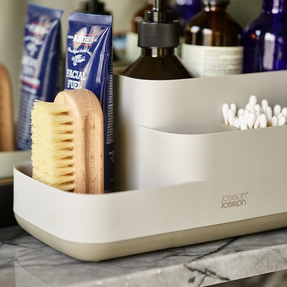 Bathroom Organiser, EASY STORE CADDY ECRU, 25 x 12 x H 11,6 cm, Joseph Joseph, Lifgt Grey in the group Storage / Bathroom storage at SmartaSaker.se (42856)