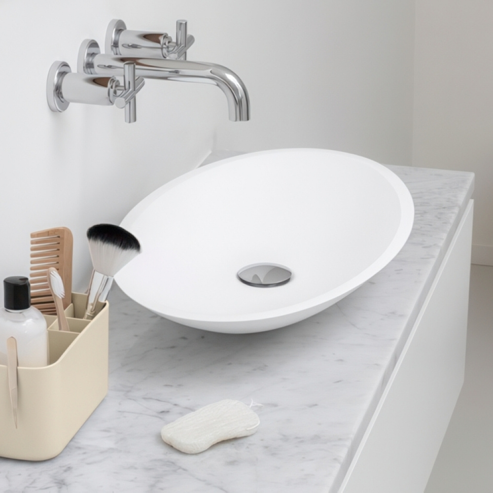 Large toothbrush cup with storage, Brabantia, beige in the group Storage / Bathroom storage at SmartaSaker.se (42859)